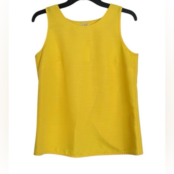 J. Crew Crossed-back jacquard tank top in Vivid Yellow - Size 16 - Picture 2 of 5